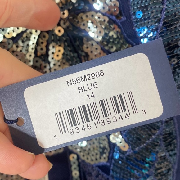 Marchesa Notte NWT Sequined Cocktail Dress Length Gown cutwork Midi 14 - Picture 9 of 15